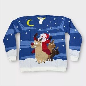 Joyin Men's Christmas Fuzzy Reindeer Ugly Sweater for Holiday XXL New with Tag